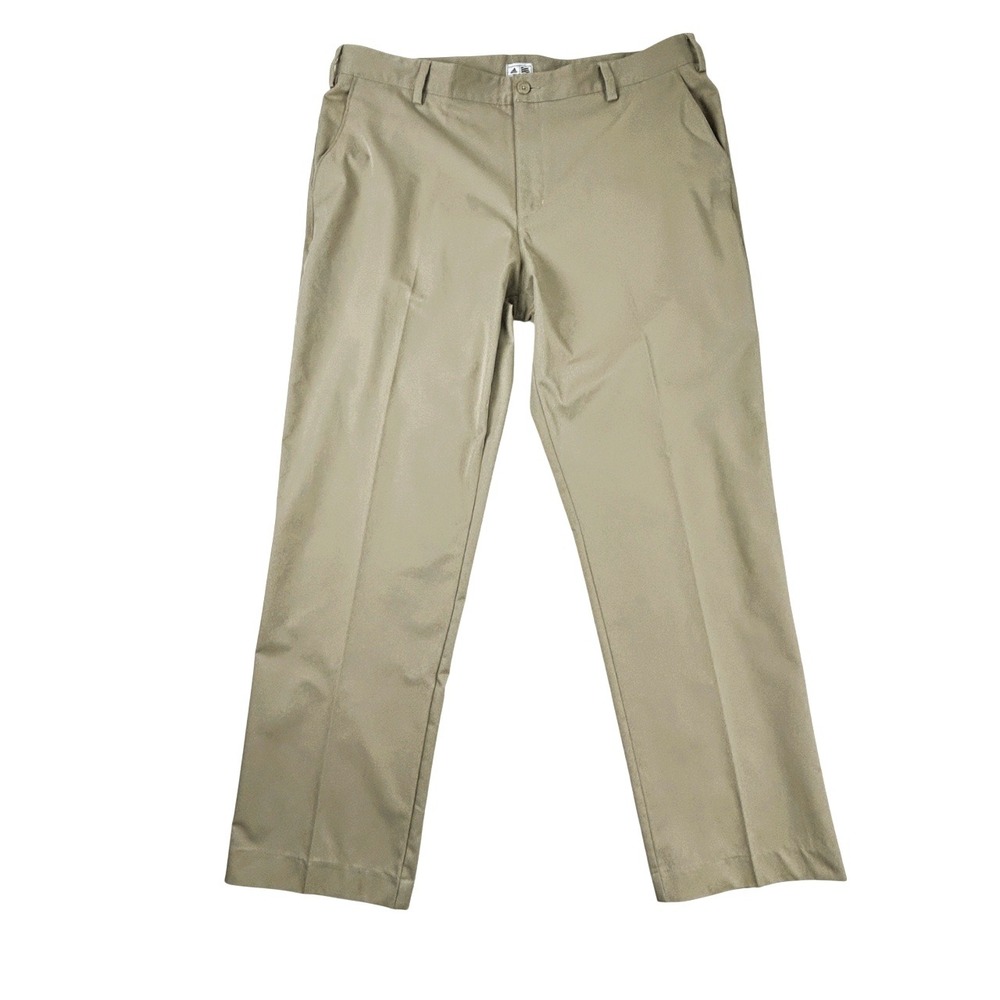 Adidas Golf Pants‎ Mens 40x32 Climalite Performance Beige AE7006 3 Stripe Chino